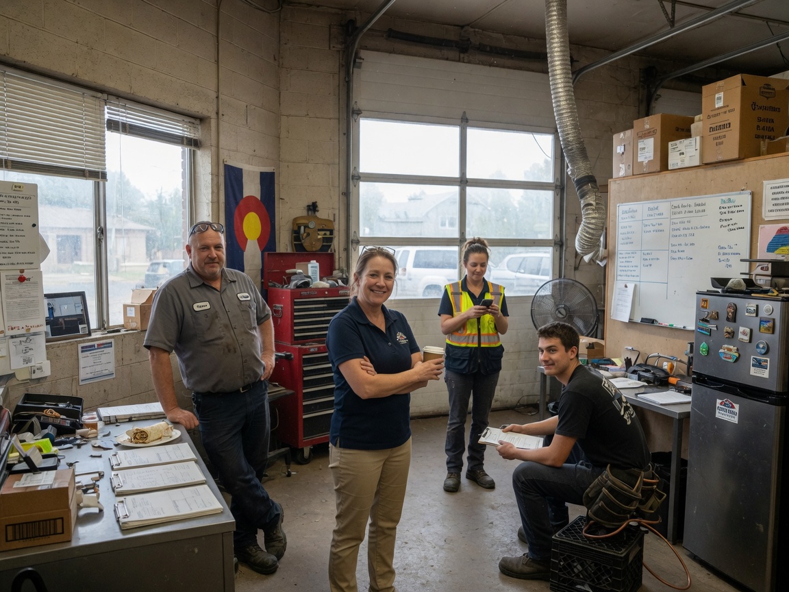 The Perry Street Climate Control team at work in Castle Rock
